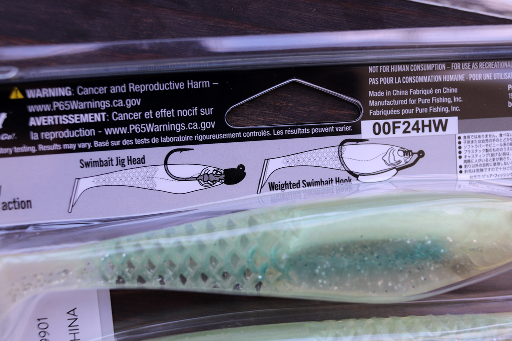 お好みのスイムベイト ジグヘッドやウェイテッド フックと組合せて下さい。