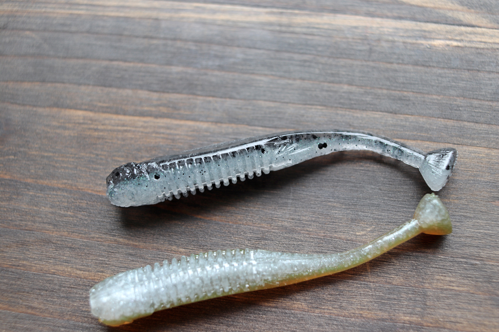 腹側には水を動かす「リブ」が付いており、リトリーブするだけでバスにアピール。