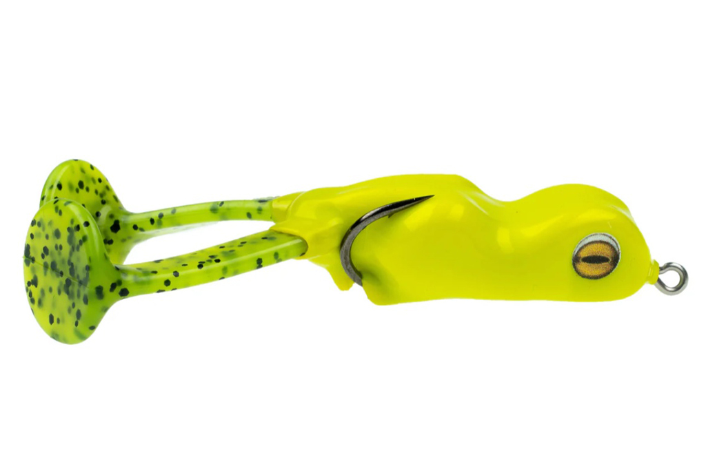 名前の通り大きな「足」が付いた中空型のバジング フロッグ。