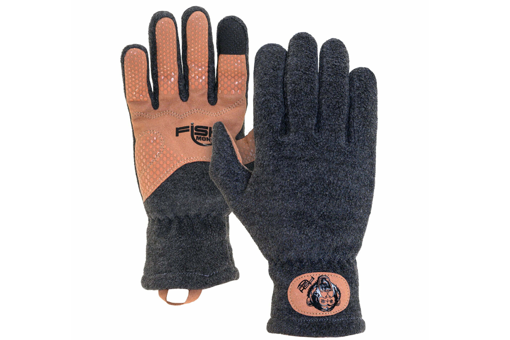 寒い時期に最適、軽量な「フリース」素材を採用した防寒フィッシング グローブ。