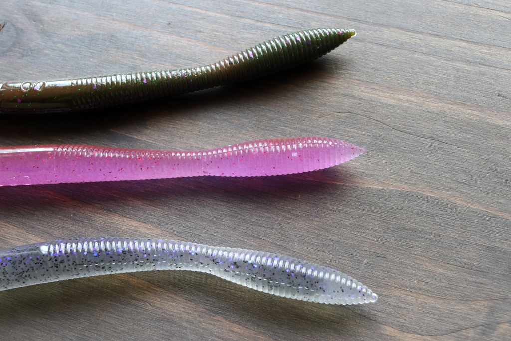 ロッドのトゥイッチごとに艶めかしいアクションが生まれます。